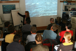 Carolyn Barton delivering an MMO course in Kilrush©Simon Berrow