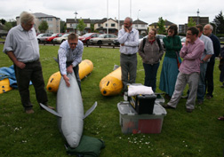 Participants being shown the IWDG/ISS whale pontoon © Joanne O'Brien