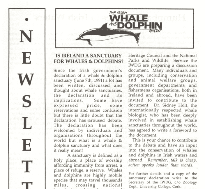 5 Irish Whale _ Dolphin Group Newsletter Aut.92