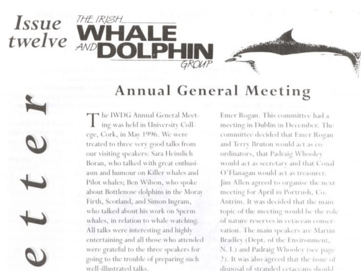 12 Irish Whale _ Dolphin Group Newsletter 04.97